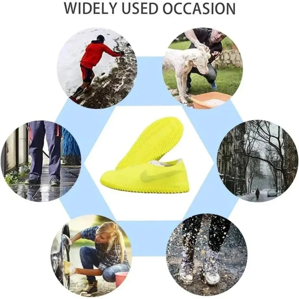Rain Shoe Covers Waterproof Covers Reusable Non-slip Rain Footwear Covers Outdoor Adult Children for Shoes Boots Protector Cover