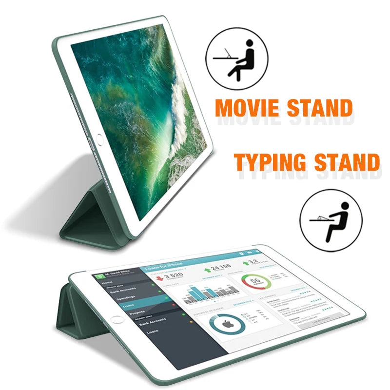 For iPad A16 A19 12th 11th 6th 5th Gen 9.7 inch Air 1 2 Case for IPad Pro 9.7 2016 Air 5 4 11 10th 10.9 mini 1 2 3 4 5 6 7 case