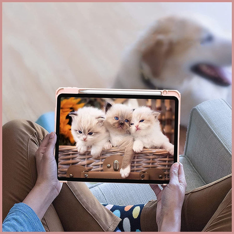 Smart PU Case for iPad Air 4th 5th iPad 10th 10.9 Funda iPad Pro air 12th 11th 11" 7th 8th 9th 10.2 2 9.7 10.5 Transparent Cover