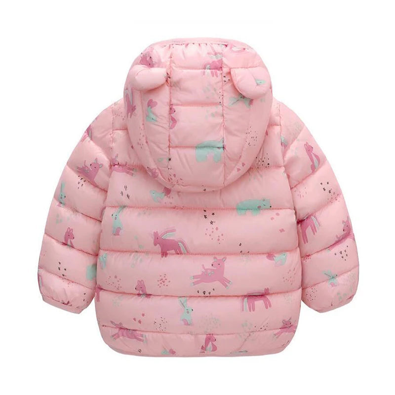 Hooded Lightweight Down Jackets Children Boy Girl Baby Coat Autumn Winter Outerwear Casual Clothing Kids Christmas Birthday Gift