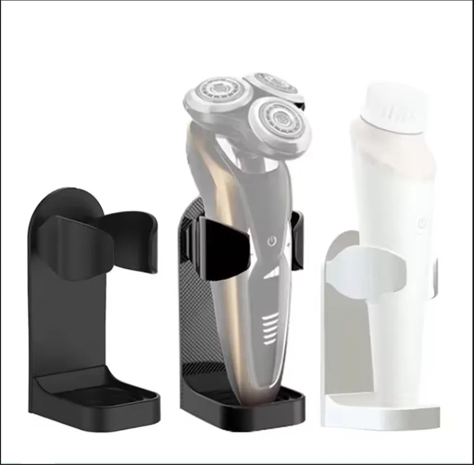 Bathroom Shaver & Toothbrush Holder, Wall Mounted Razor Rack with Adhesive, Space Saving Traceless Organizer for Shaving Accesso