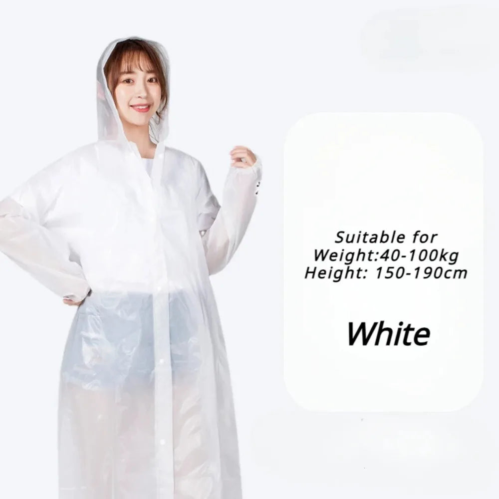 Disposable Adults Reusable Raincoats,Waterproof Rain Ponchos,Adults-Reusable Emergency Raincoats with Hoodand Drawstring