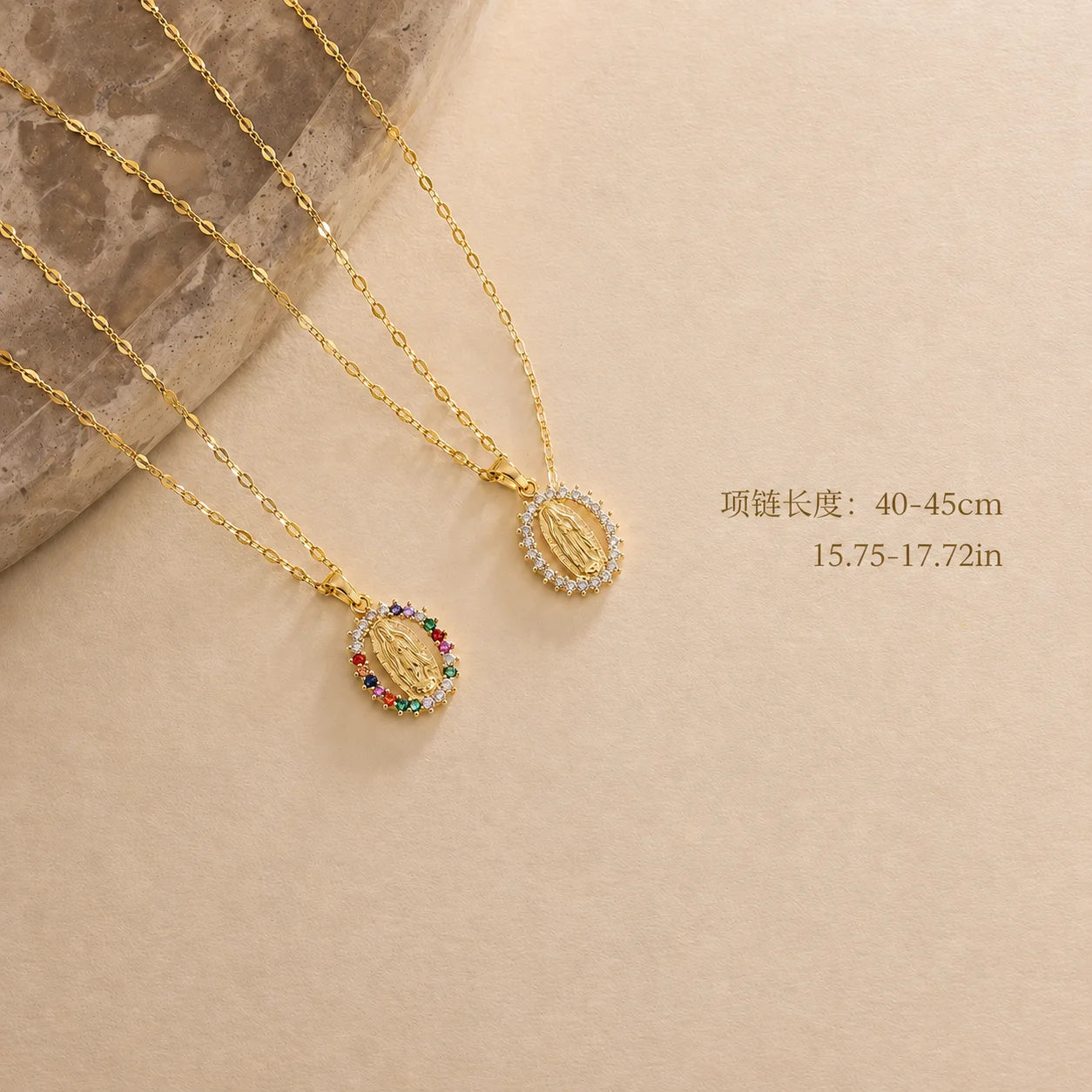 A Variety of Exquisite Gold Pendant Necklaces, Women's Necklaces, Popular Jewelry, and Fashionable Necklaces.Jewelry Gifts