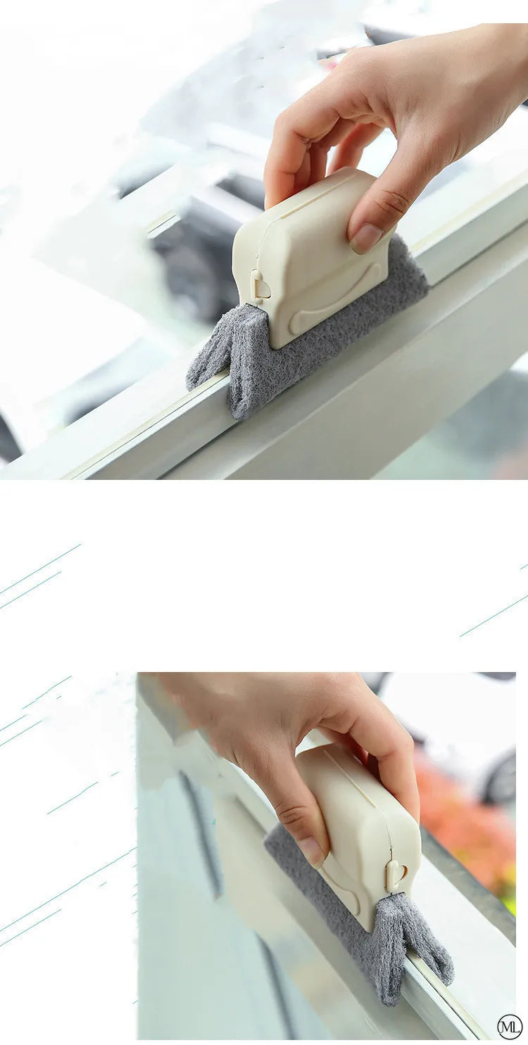 Window Track Cleaner Window Groove Cleaning Brush Tools Set for Door Groove Sliding Door Track Crevice Household Clean Tool