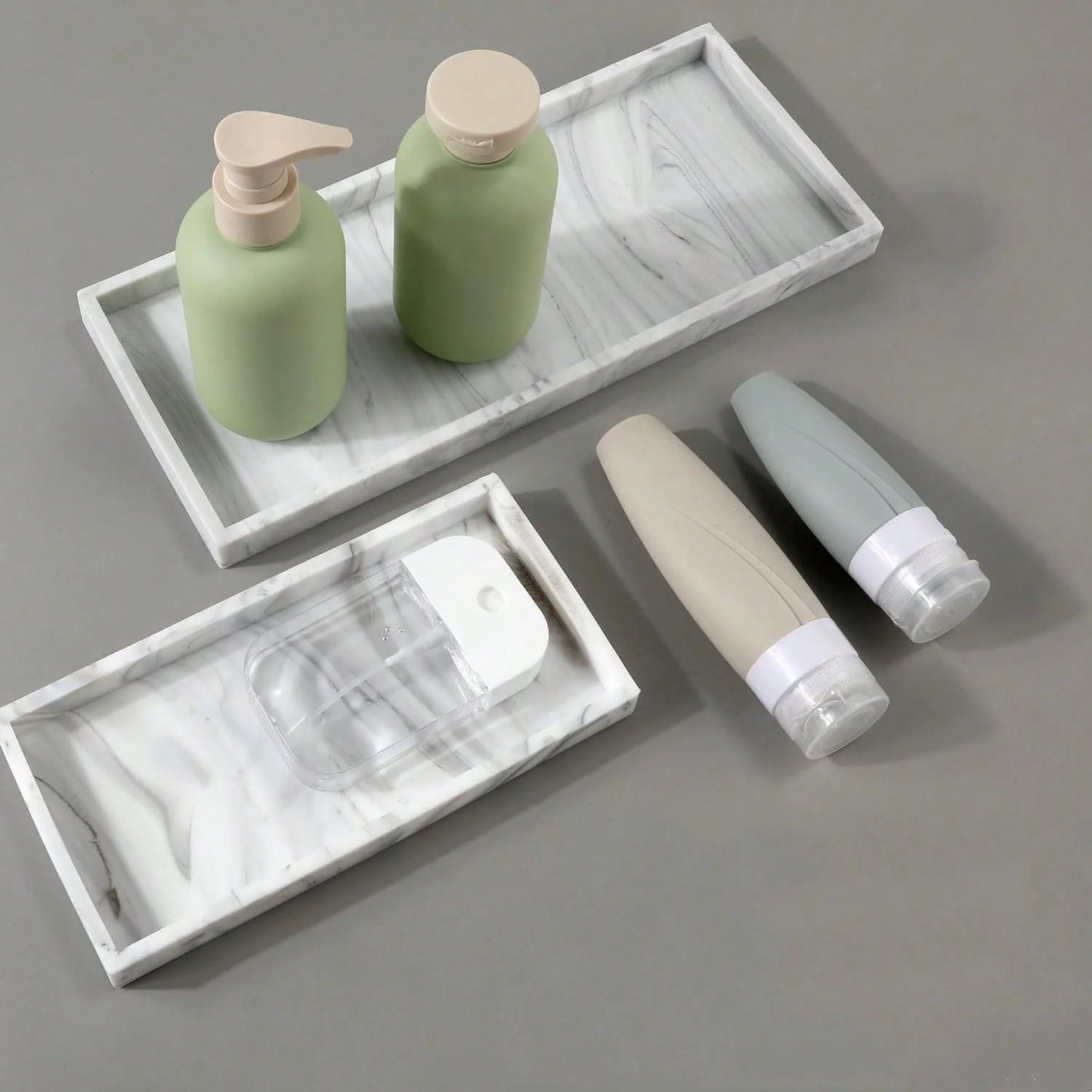 1 Pack Bathroom Tray Soft Silicone Jewelry Tray Dressing Table Decorative Bathroom Tray Organizer Suitable for Dressing Tables