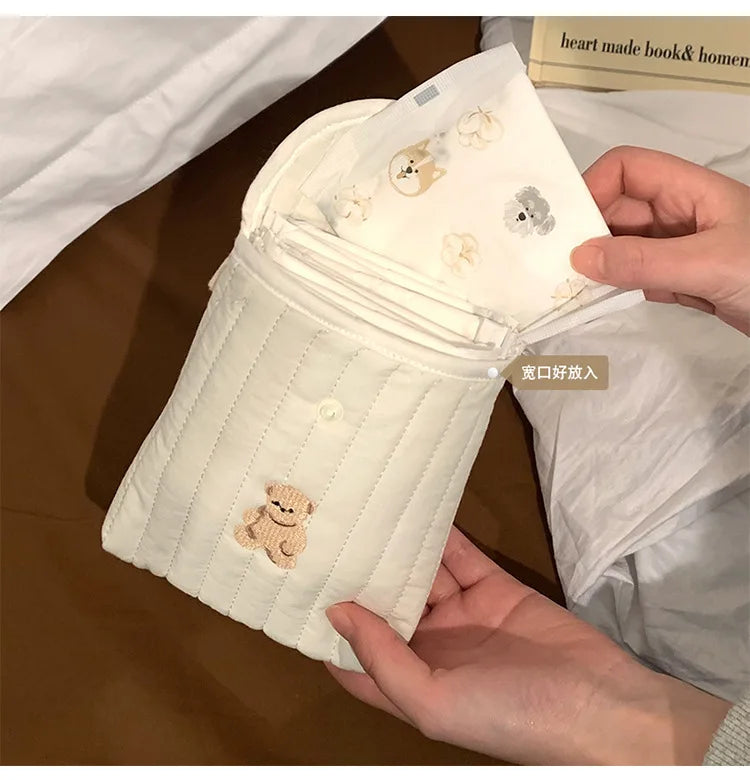 Cute Sanitary Napkins Menstruation Towel Storage Bag Portable Mini Student Tampon Monthly Bag Storage Bag
