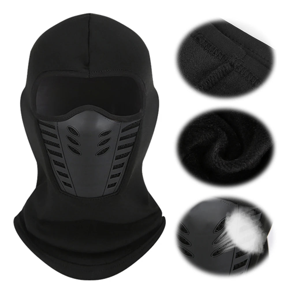 Winter Outdoor Cycling Full Face Mask Windproof Dustproof Keep Warm Face Cover Ski Head Cover Motorcycle Riding Balaclava Cap
