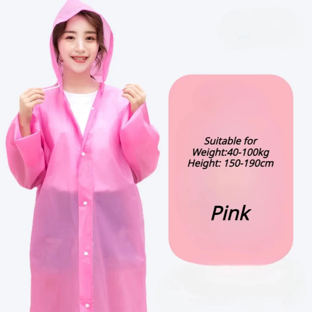 Disposable Adults Reusable Raincoats,Waterproof Rain Ponchos,Adults-Reusable Emergency Raincoats with Hoodand Drawstring