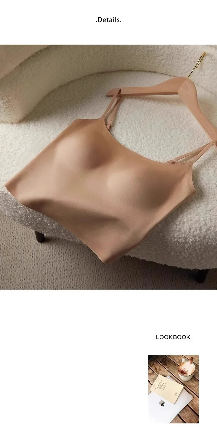 Autumn Winter MOYISU Seamless Bra: Invisible Lined Camisole Anti-Peep Undershirt Strap Sexy  Support Cozy Layering UK Essential