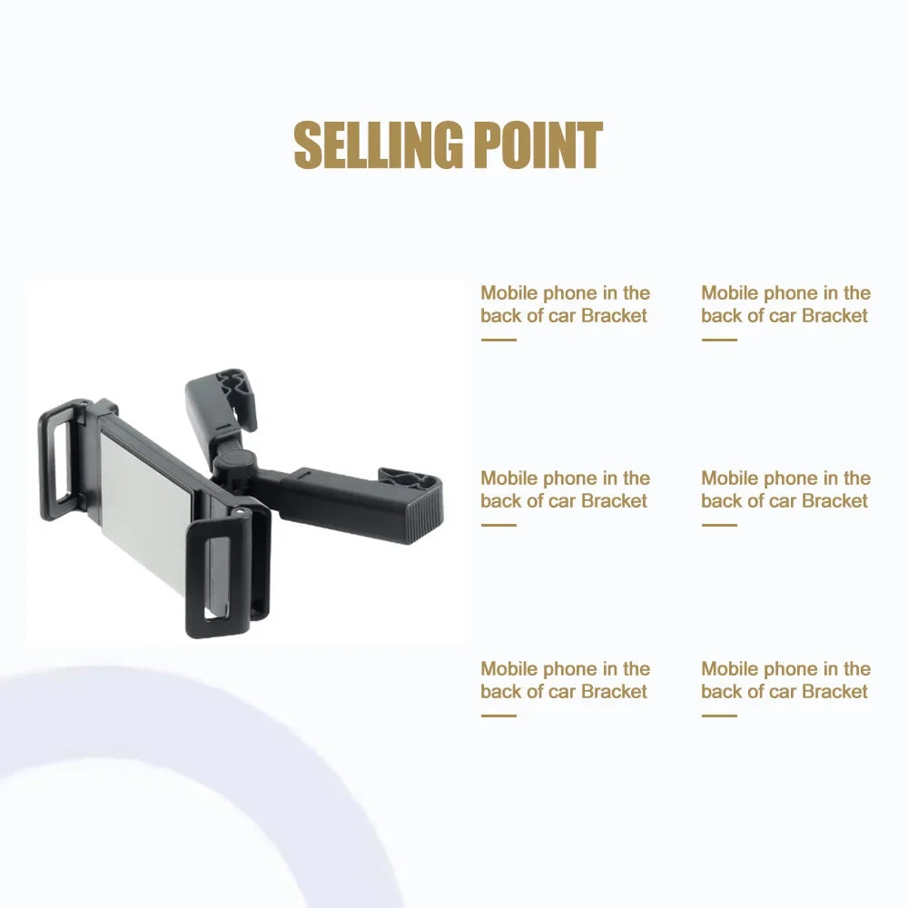 Telescopic Car Phone Holder for Rear Row Tablet Holder Anti Shake Tablet Mount Universal Auto Phone Stand for 4-12.9 Inch iPad