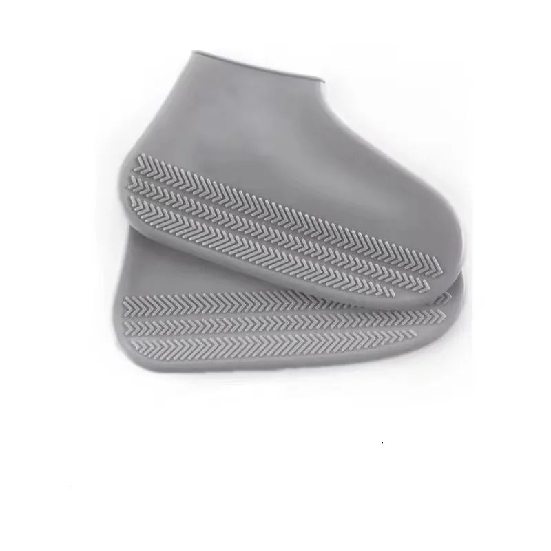 2pcs Waterproof Non-slip Silicone Shoe High Elastic Wear-resistant Unisex Rain Boots for Outdoor Rainy Day Reusable Shoe Cover