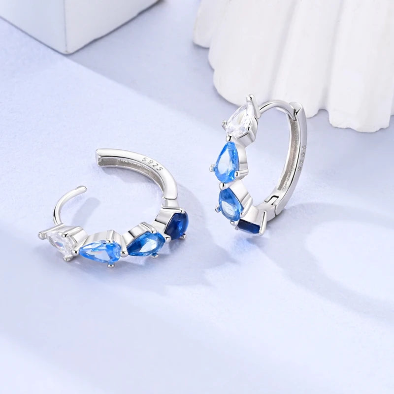 New 925 Sterling Silver Sparkling Zircon Four-Leaf clover Women Earrings Brilliant Wedding Engagement Star Earrings Jewelry Gift