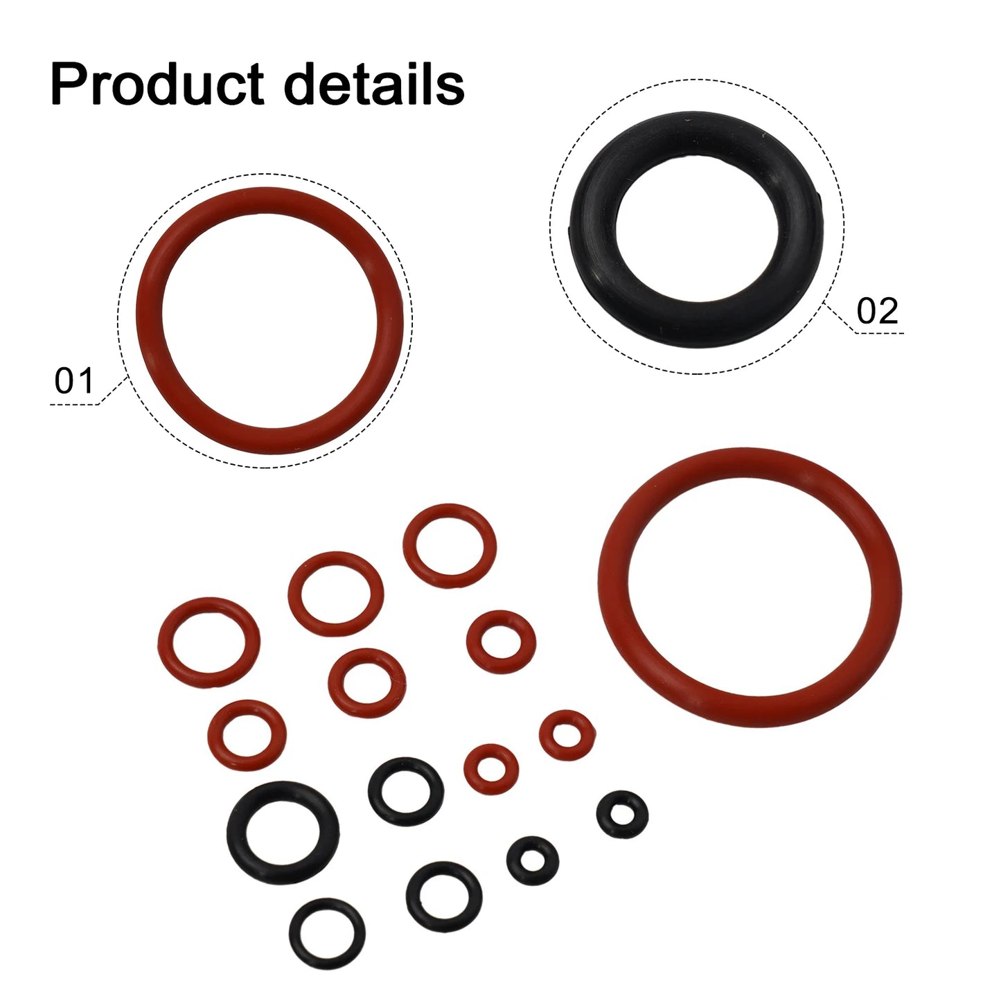 15pcs O-Ring Seal Kit Silicone Gasket For Saeco Gaggia Spidem Coffee Machine Brewing Group Spout Connector Kitchen Accessories