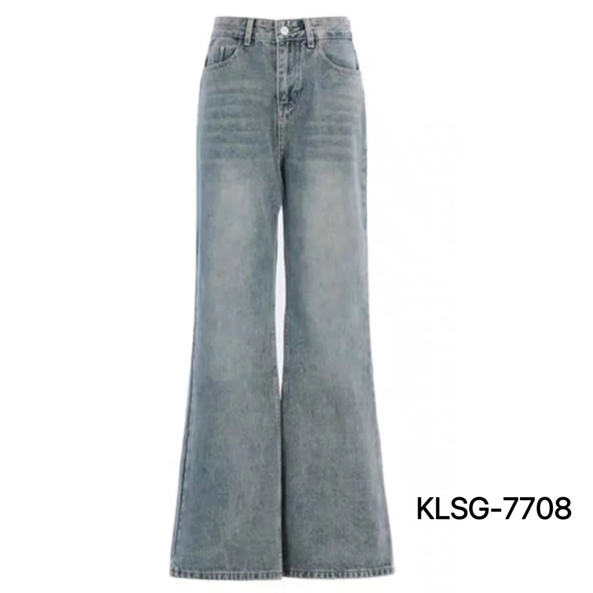 Women's High Waisted Flared Jeans American Retro Fashion Casual Denim Trousers Hot Girl Style Long Pants Versatile for daily use
