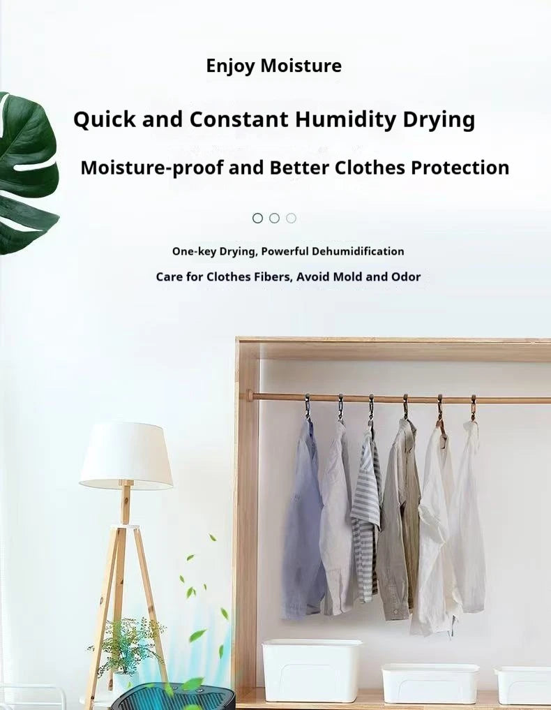 Homefish Portable Mute Air Dehumidifier Moisture Absorber Home Bedroom Office Kitchen Air Dryer Deodorizer Machine EU/US Plug