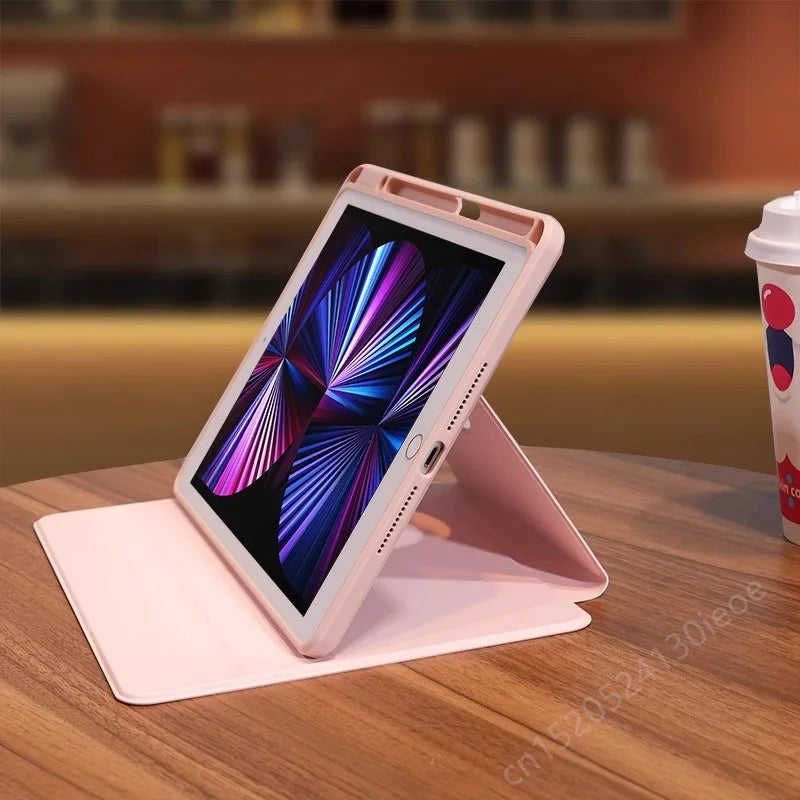 For iPad 10.2 7th 8th 9th Case iPad A16 11th10th Generation Rotation Cover for iPad Pro 12.9" 13" Air 11" 2025 2 3 4 5 9.7 Funda