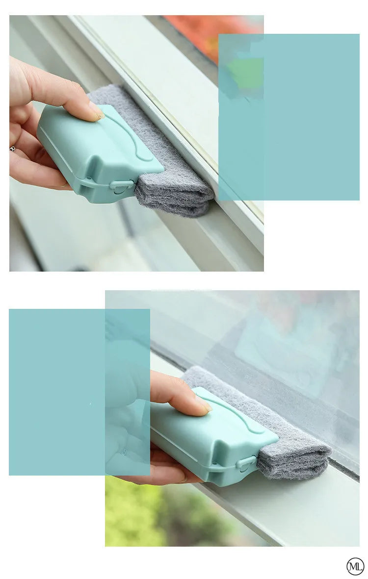 Window Track Cleaner Window Groove Cleaning Brush Tools Set for Door Groove Sliding Door Track Crevice Household Clean Tool