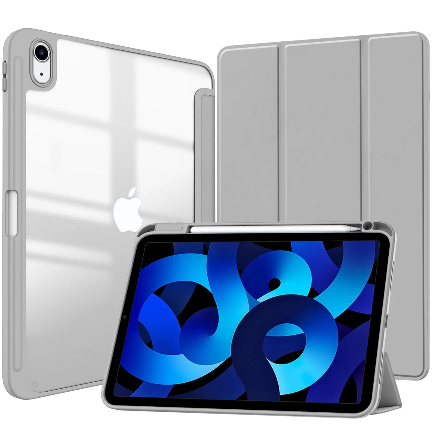 Smart PU Case for iPad Air 4th 5th iPad 10th 10.9 Funda iPad Pro air 12th 11th 11" 7th 8th 9th 10.2 2 9.7 10.5 Transparent Cover