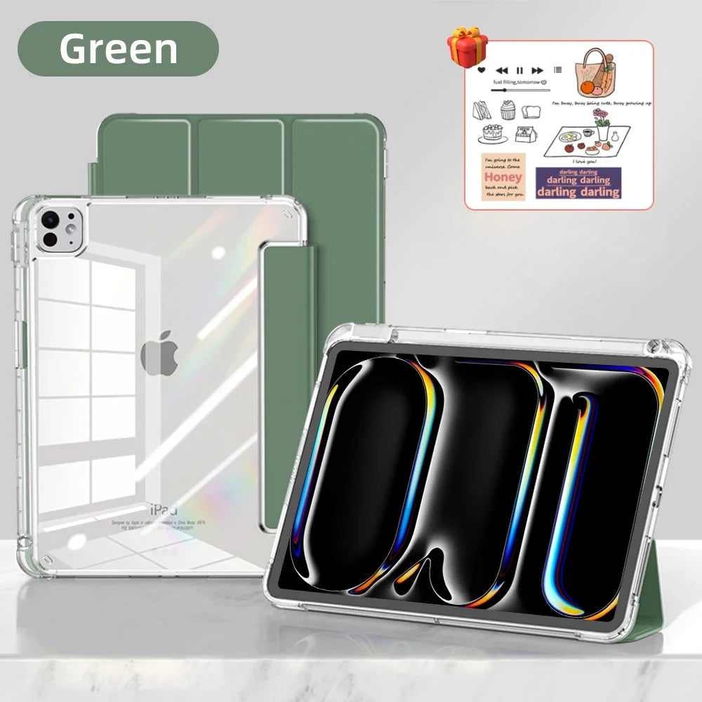For iPad Air 11 2024 Pro Transparency Case For 2024 iPad Air 11-inch 12.9-inch Air 4/5 iPad 7/8/9th 10.2 5/6th 9.7in Tablet Case