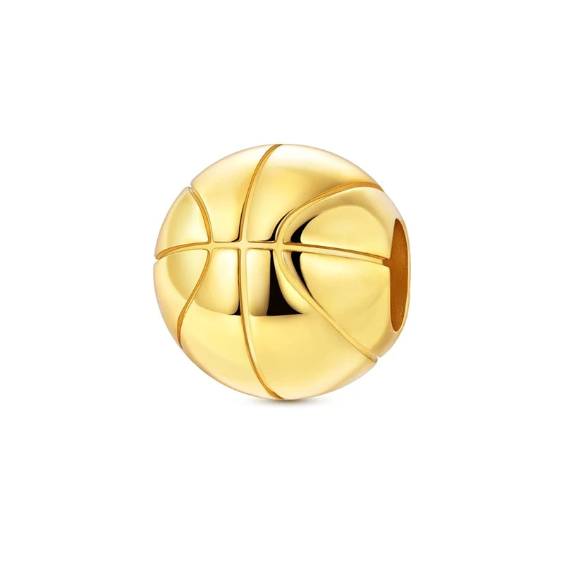Original 925 Sterling Silver Gold Series DIY Charms Beads Inlaid Zirconium Sun Leopard Pendants Fit Bracelet DIY Jewelry Making