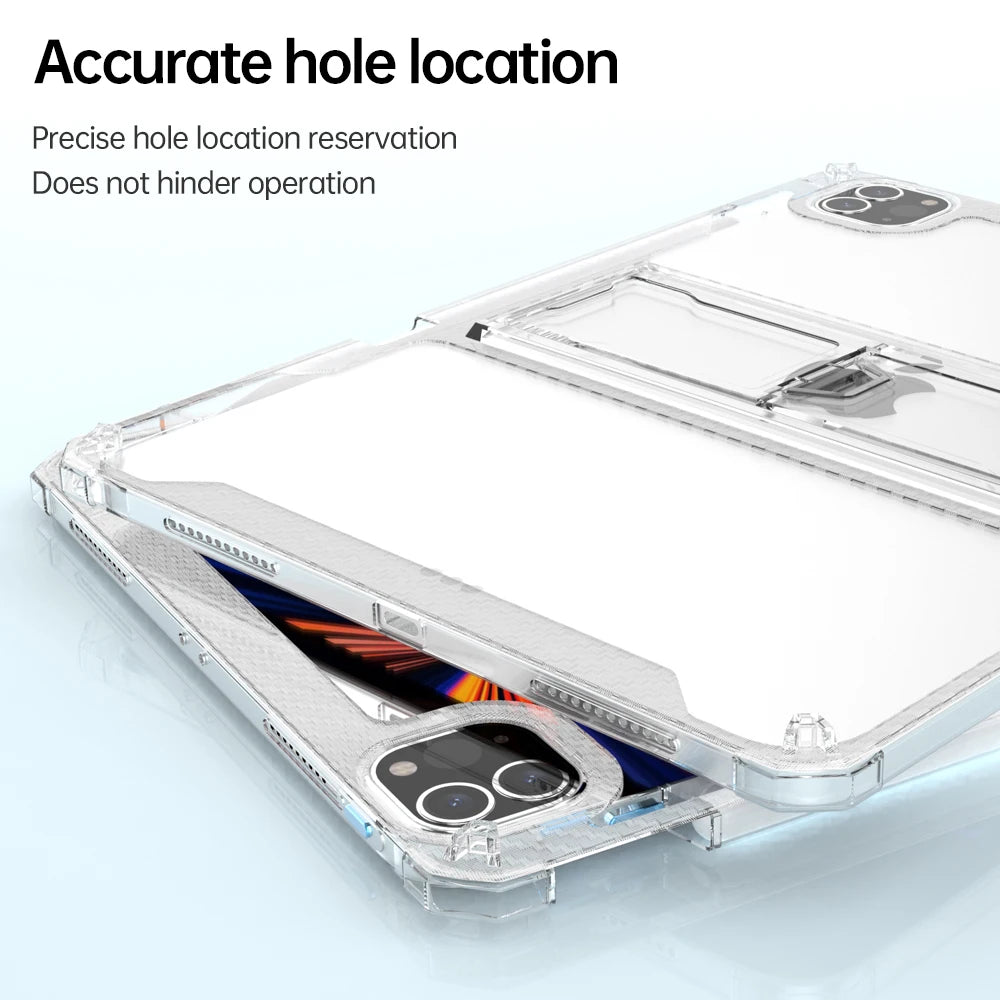 For iPad Case 2022 Pro 11 10th Generation 10.9 Air 5 4 10.2 7/9th 2021 Mini 6 10.5 2018 9.7 5th 6th 12 9 Transparent Cover Funda