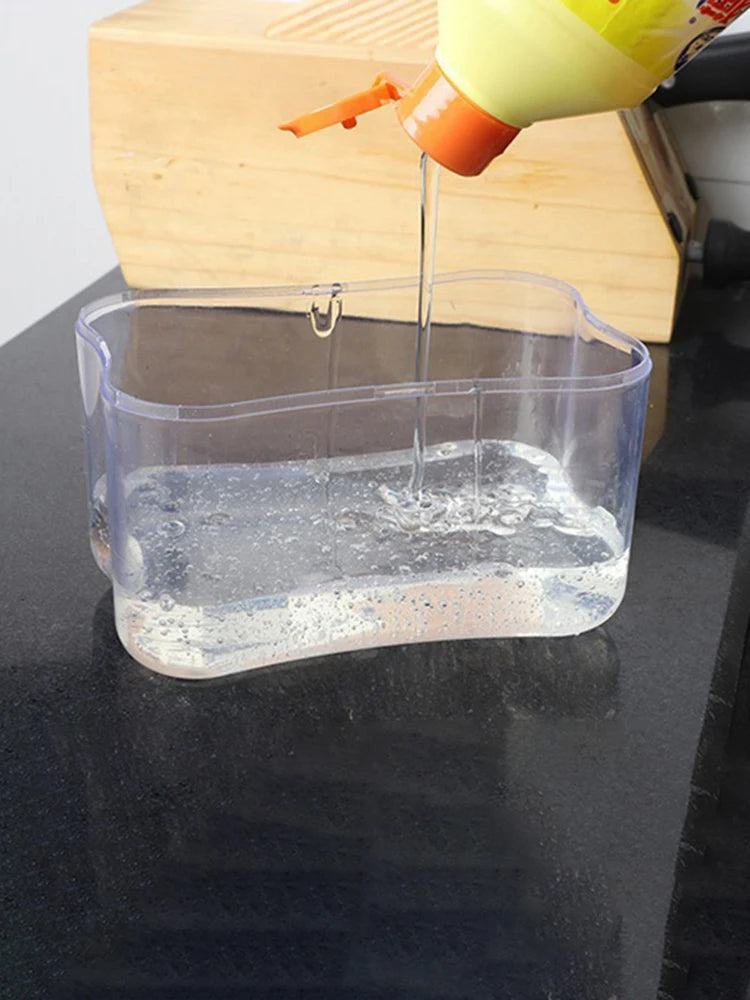 Kitchen Style Automatic Liquid Dispenser Dishwashing Brush Pot Tool Soap Dispenser with Press Cleaning Pot Brush