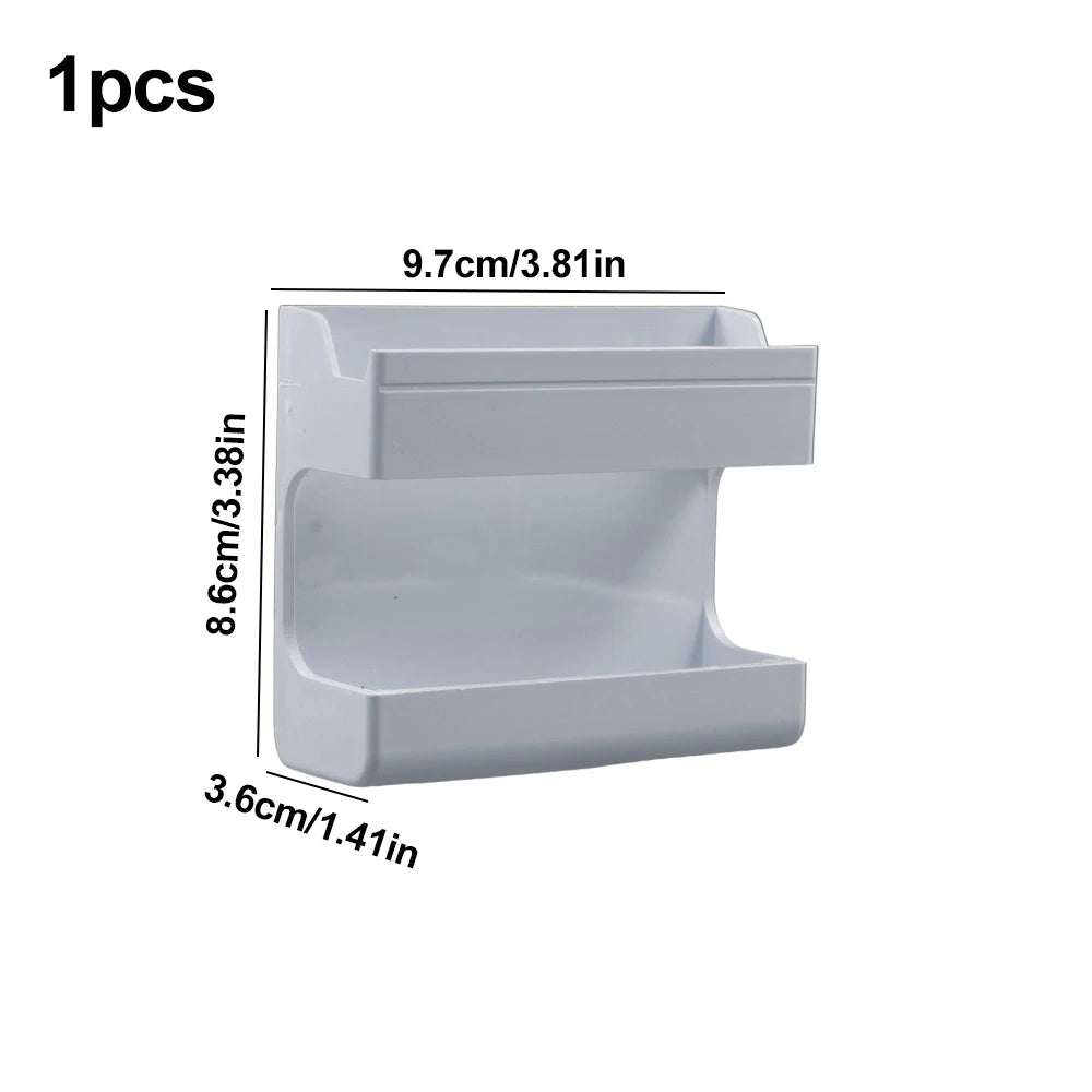 Remote Control Holder Punch-free Wall Mount Organizer for Mobile Phone Charging Living Room Storage Box