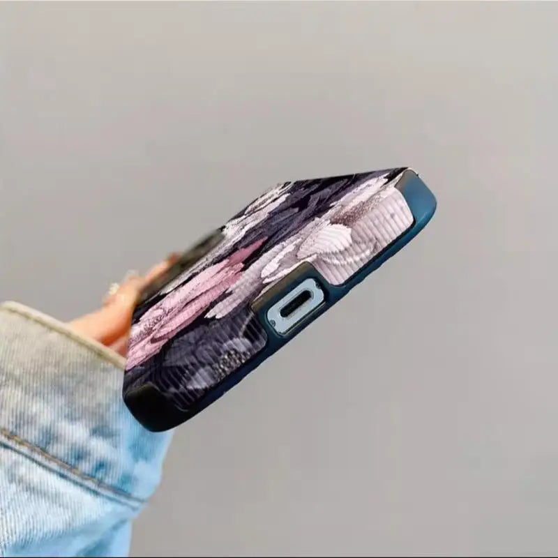 Flower Pattern Phone Case, Cover for IPhone 16 Pro Max 15 Pro 14Plus 13 12 11 XR X/XS Smartphone Shockproof Anti-slip Soft TPU