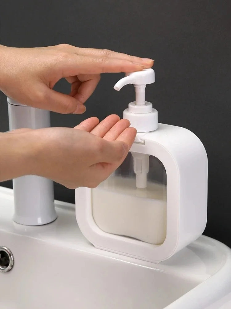 500/300mL Large Capacity Transparent Soap Lotion Dispenser Bottle Press Pump Plastic Hand Sanitizer For Kitchen Bathroom Travel