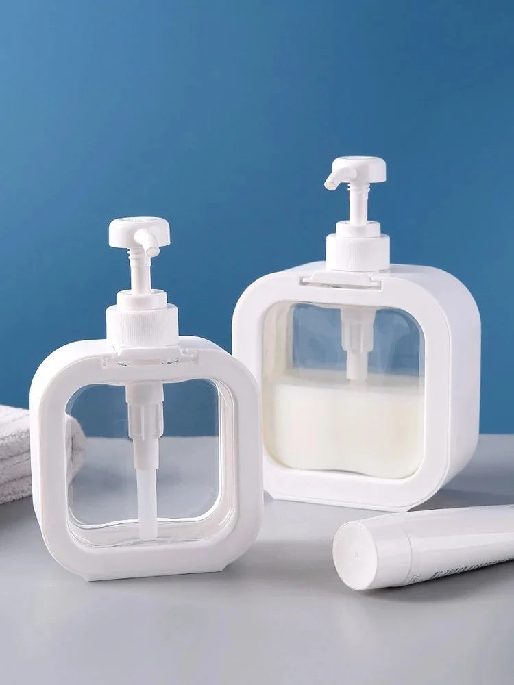 500/300mL Large Capacity Transparent Soap Lotion Dispenser Bottle Press Pump Plastic Hand Sanitizer For Kitchen Bathroom Travel