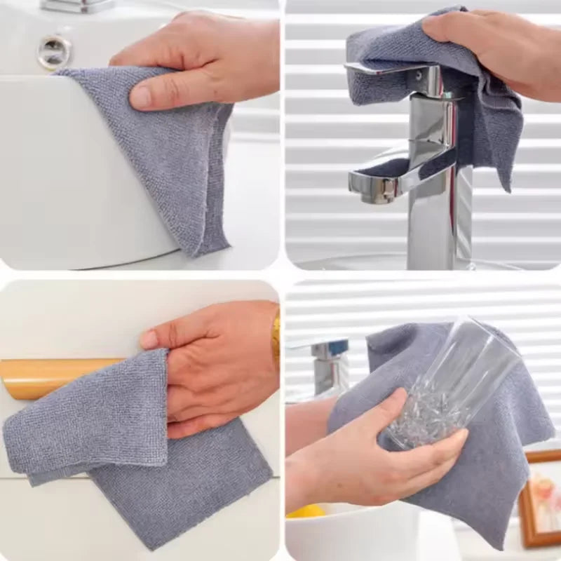 Reusable Cleaning Wipe Household Kitchen Cloth Microfiber Towel Rolls Dish Rags Wash Paper Towel Replacement 1 Roll of 20 Sheets