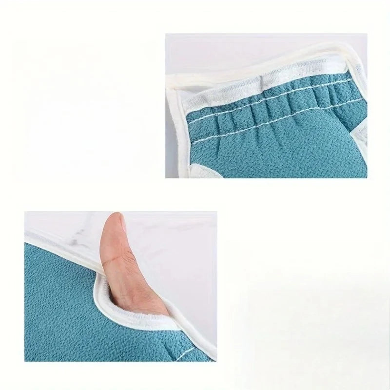 3pcs 3-in-1 Exfoliating Bath Towel Set Soft Back Scrubbing Bath Glove Washcloth & Shower Ball Loofah for Deep Body Cleaning
