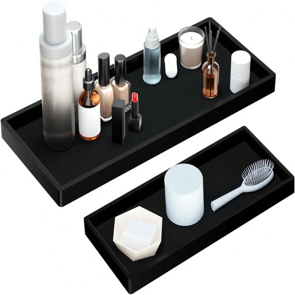 1 Pack Bathroom Tray Soft Silicone Jewelry Tray Dressing Table Decorative Bathroom Tray Organizer Suitable for Dressing Tables