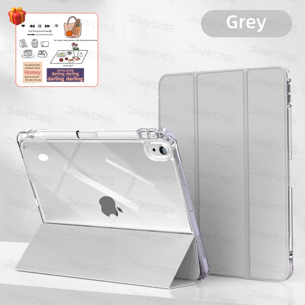 For iPad Air 11 2024 Pro Transparency Case For 2024 iPad Air 11-inch 12.9-inch Air 4/5 iPad 7/8/9th 10.2 5/6th 9.7in Tablet Case