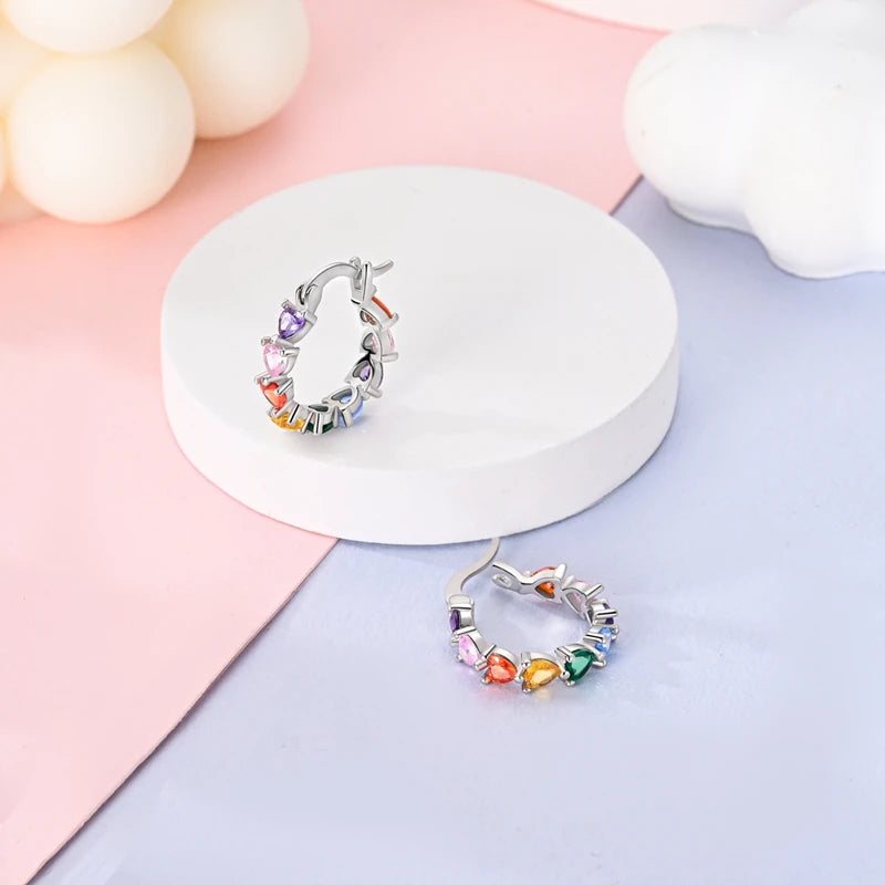 New 925 Sterling Silver Sparkling Zircon Four-Leaf clover Women Earrings Brilliant Wedding Engagement Star Earrings Jewelry Gift
