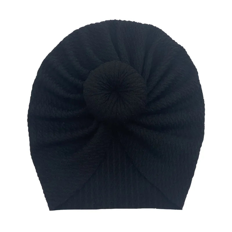 Cute Bow Baby Turban Hat Double Layer Big Bowknot Newborn Hat Soft Warm Elastic Kids Head Beanie Babies Accessories