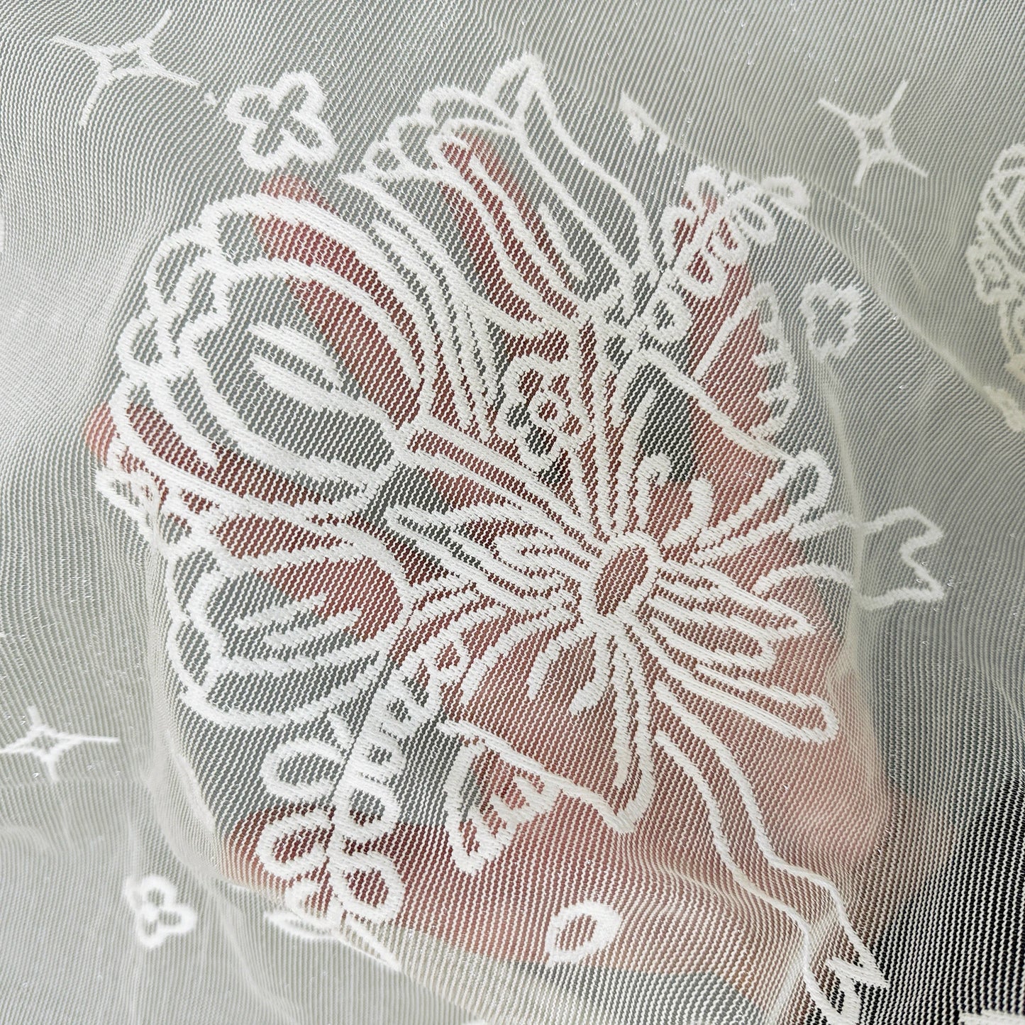 One Antique Embroidered Lace Tablecloth - Solid Color Elegant Flower Cut Process Polyester Square Tablecloth, 100% Polyester