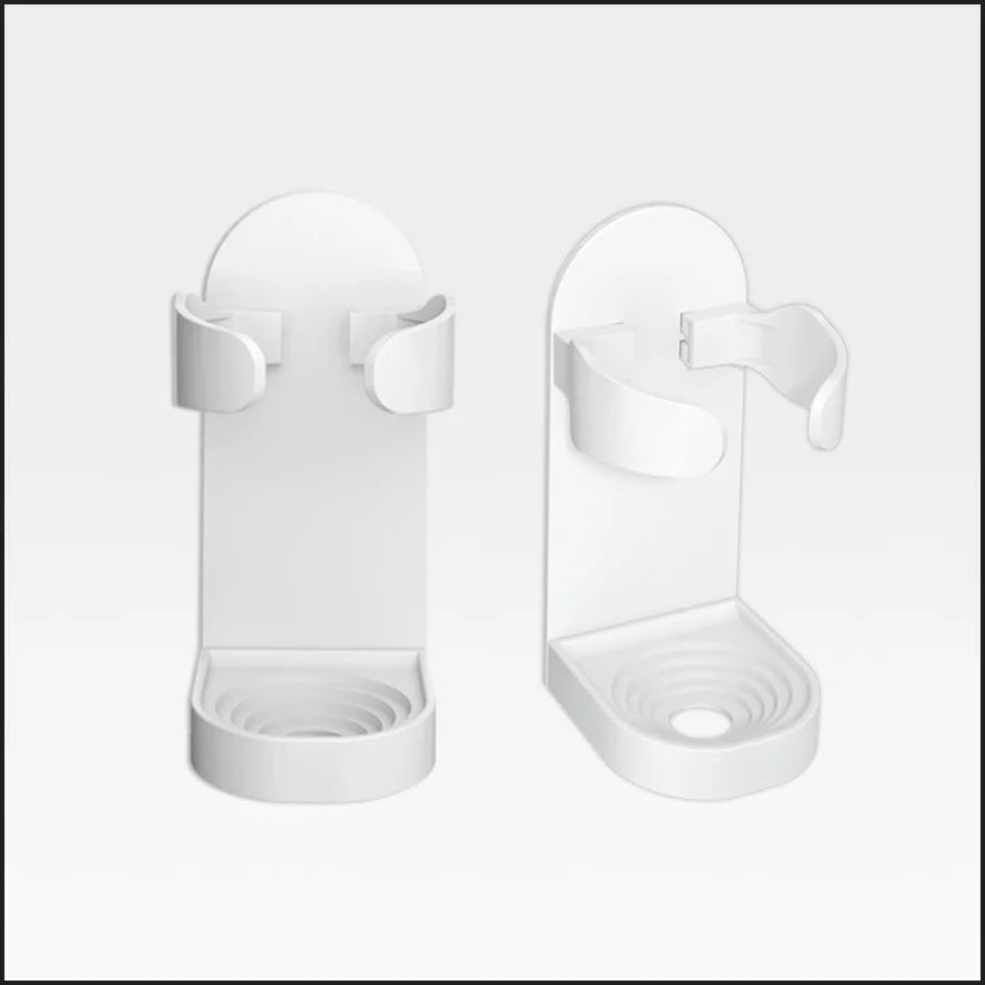 Bathroom Shaver & Toothbrush Holder, Wall Mounted Razor Rack with Adhesive, Space Saving Traceless Organizer for Shaving Accesso