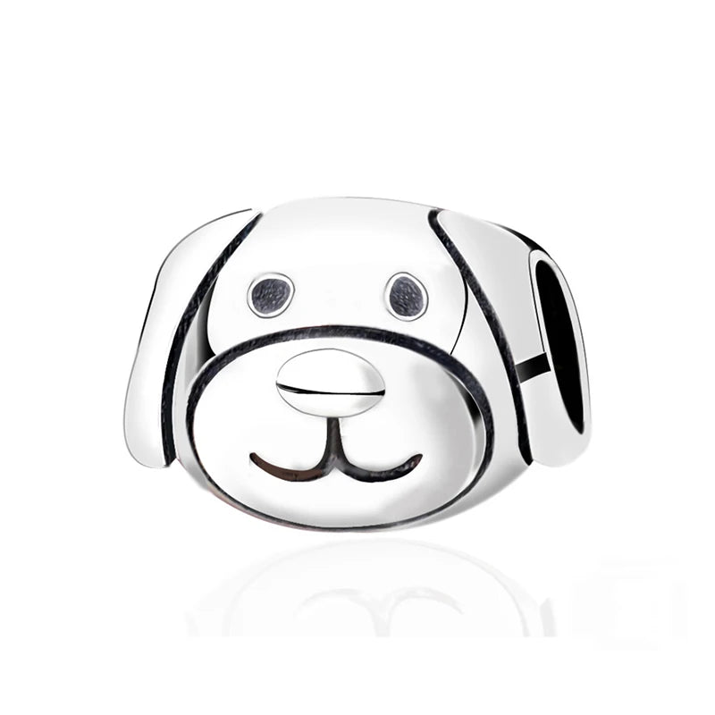 Original 925 Sterling Silver Charms Love Pets Dog Cat Paw Print Pendant Beads Fit Brand Bracelets Necklaces Women DIY Jewelry