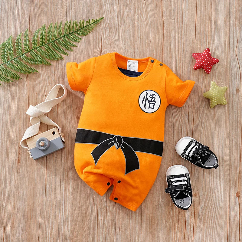 Toddler Anime Cosplay Dragon DBZ Costume Baby Boy Girl Romper Kid Demon Slayer Baby Clothes Newborn Onesie Jumpsuit 0-18 Months