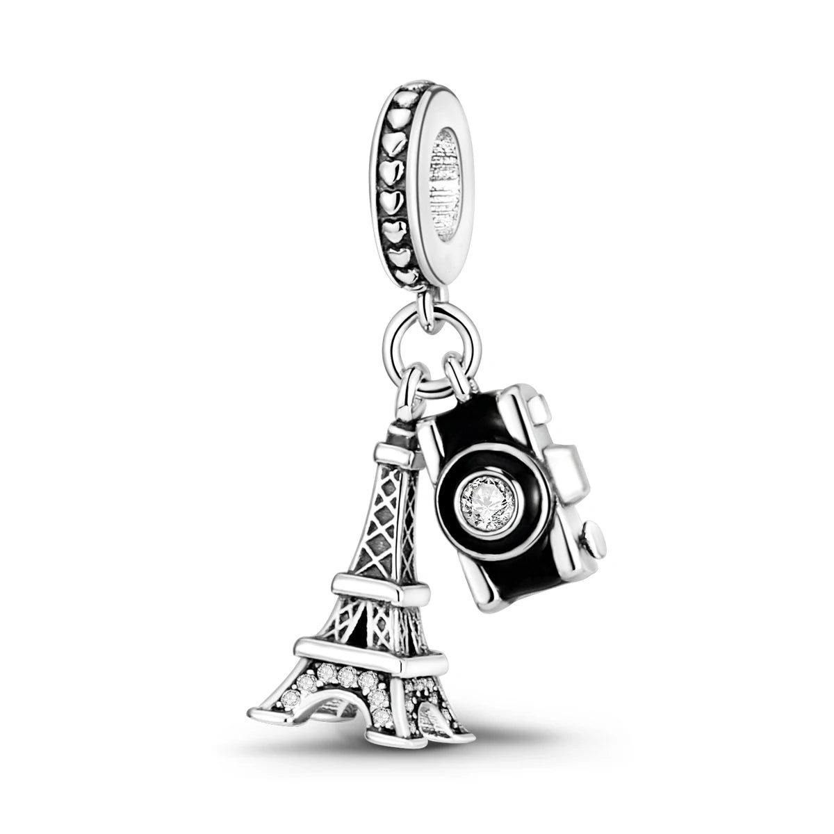 Travel Charm 925 Silver Plane Paris Tower Pendant Fit Bracelet Beads Making Woman Fashion Jewelry