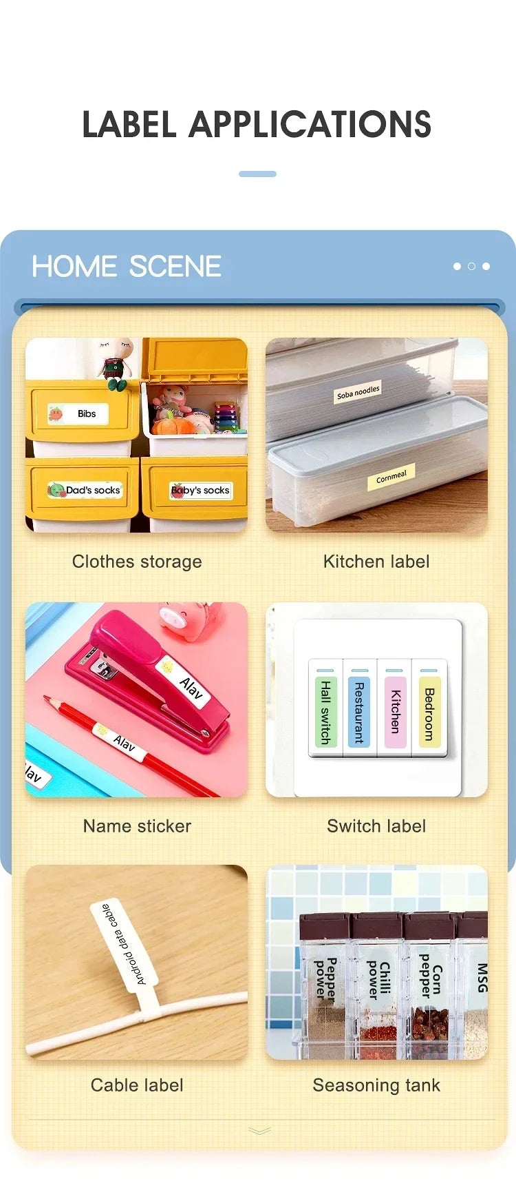 Niimbot D110 Portable Mini Printer Thermal Adhesive Sticker Label Printer Inkless Pocket Label Maker UV Printer For Mobile Label