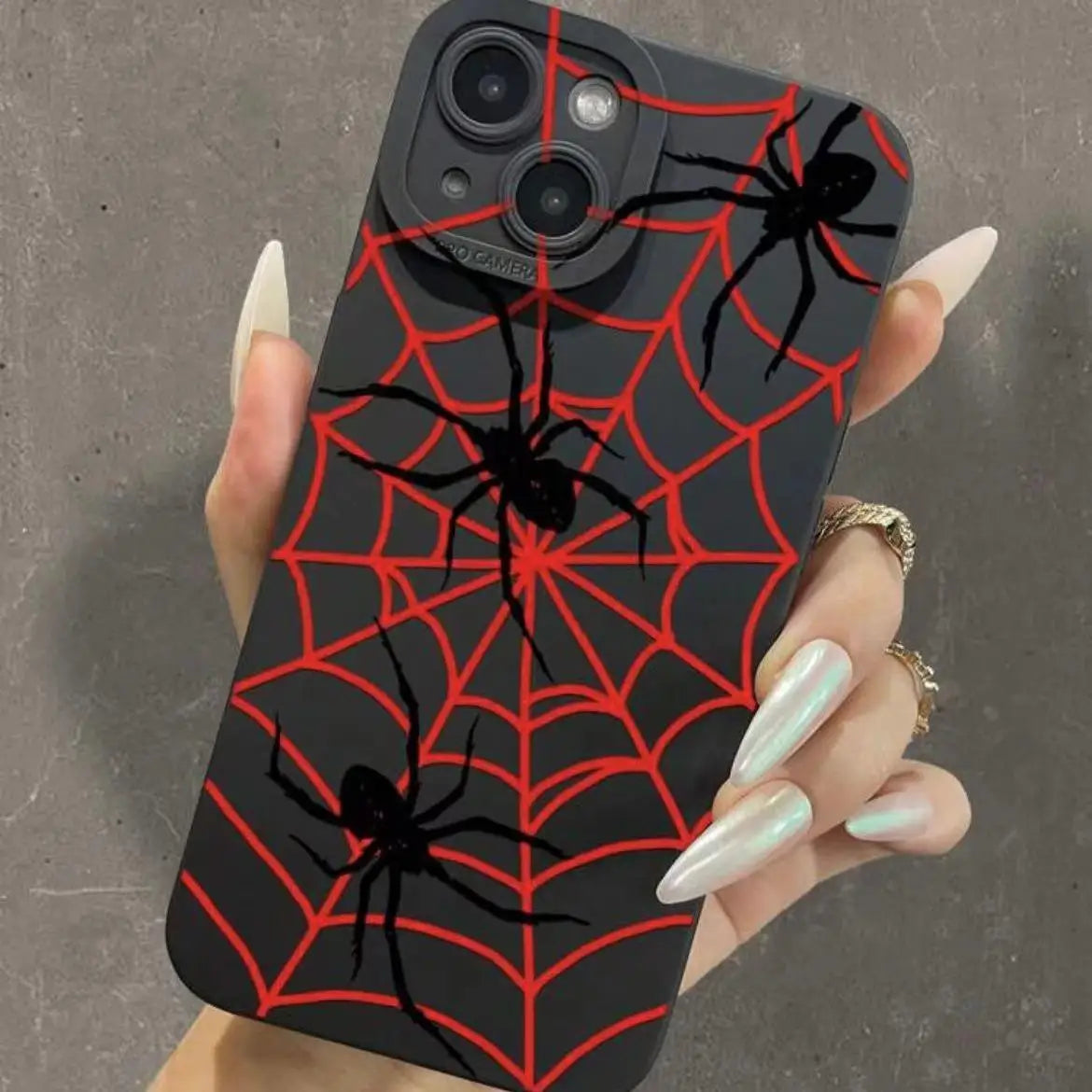 Spider Web Pattern Phone Case, All-inclusive Phone Protective Cover Compatible with IPhone 16 Pro Max 15 Pro 14Plus 13 12
