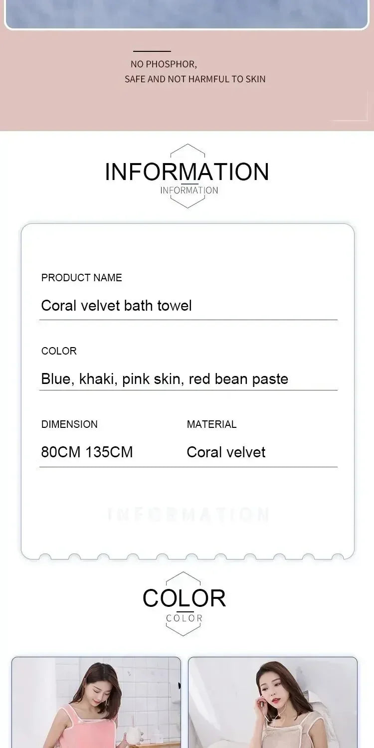 Womens Bath Towels Girls Wearable 90*130Cm Fast Drying Bathing Beach Spa Bathrobes Wash Clothing, Shower Bath And Gym Towel