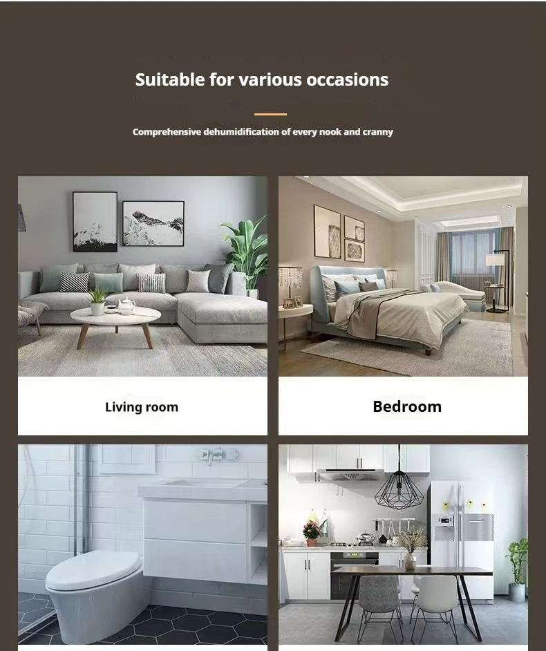 Homefish Portable Mute Air Dehumidifier Moisture Absorber Home Bedroom Office Kitchen Air Dryer Deodorizer Machine EU/US Plug