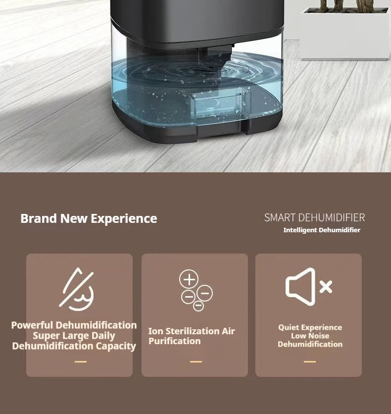 Homefish Portable Mute Air Dehumidifier Moisture Absorber Home Bedroom Office Kitchen Air Dryer Deodorizer Machine EU/US Plug