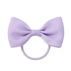 2.75 Inch Small Ribbon Bows With Elastic Hair Bands For Kids Girls Ponytail Solid Color Bowknot Hair Ropes Ties Hair Accessories