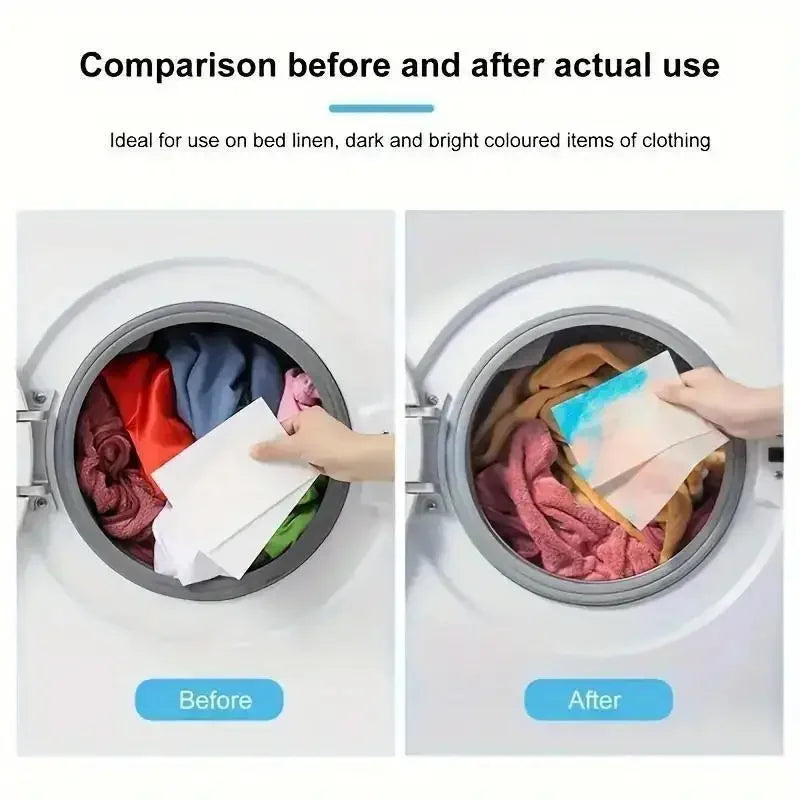 100/50/30PCS Laundry Color Absorbing Paper Anti-dyeing Laundry Tablets For Washing Machine Clean Clothes Color Catcher Sheets