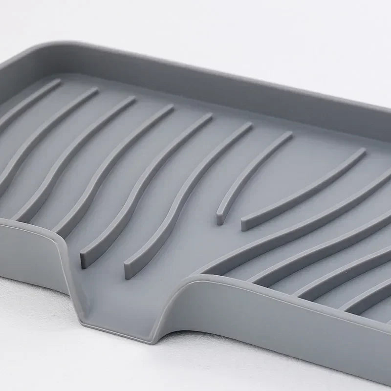 1-Pack Silicone Drain Soap Box Kitchen Bathroom Anti-slip Sink Tray Creative Washing Table Soap Tray Free Punch Drain Rack