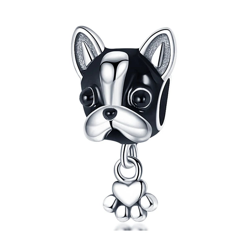 925 Silver Color Mushroom Owl Cat Bone Animal Charms Beads Fit Pandach 925 Original Bracelets Fine DIY Birthday Jewelry Gifts